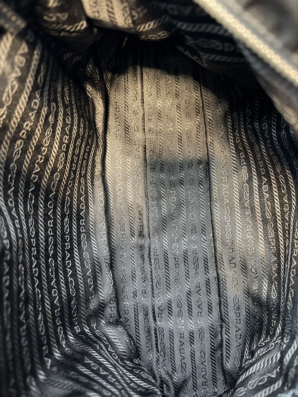 Prada Black Nylon Tote with Leather Trim - Picture 3 of 15